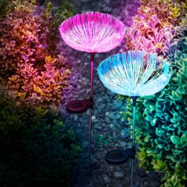 Lampă solară meduză  cu fibră optică - 80 cm - LED color