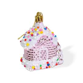Ornament pentru brad - casă - 8 x 6 x 4 cm
