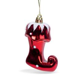 Ornament pentru brad - cizme lucioase - 8 x 6 x 4 cm