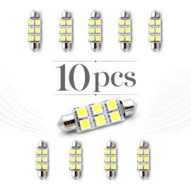 Pachet 10 Leduri auto Sofit 41mm 1.5 W Carguard