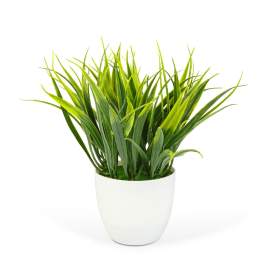 Plantă artificială decorativă - Iarbă artificială verde - 20 x 8 cm