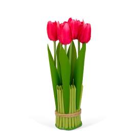 Plantă artificială decorativă - Lalea roșie - 26 x 6,5 cm