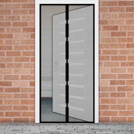 Plasa tantari pt. usi - inchidere magnetica, 100x210 cm - negru