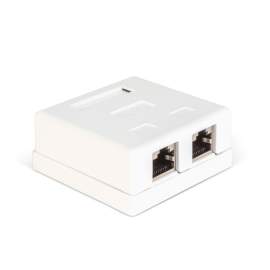 Priza dublă perete FTP CAT6 - 8P8C (RJ45) - Montaj la suprafață