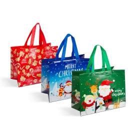 Pungi cadou - 3 tipuri - 31 x 25 x 17 cm - 12 buc / pachet