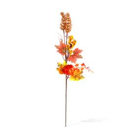 Ramură decorativă de toamnă cu frunze și bobițe – 62 cm – 2 modele