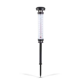 Termometru solar de gradină - LED alb rece - 6,3 x 44,5 cm