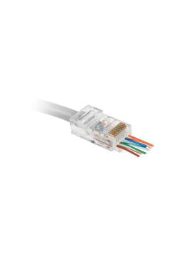 Delight - Fişă modulară „Pass Through” - 8P8C - CAT5e, RJ45