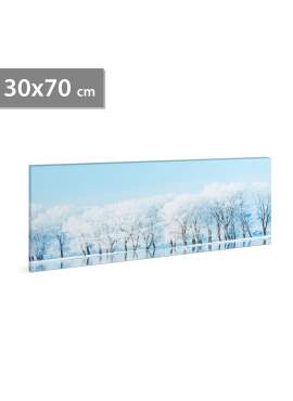 Tablou decorativ cu LED - 70 x 30 cm - peisaj de iarnă