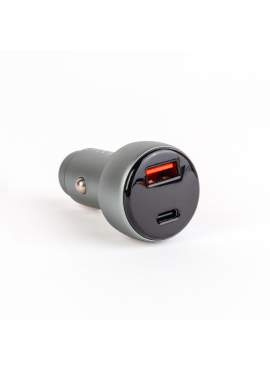 Adaptor brichetă auto cu tip C PD și priză USB, încărcare rapidă - afișaj de tensiune - 48W