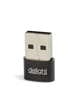 Adaptor Type-C / USB-A, 2,4A, 5V, negru, compact