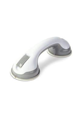 Mâner de sprijin pentru baie cu ventuze – 30 cm – alb – max 50 kg