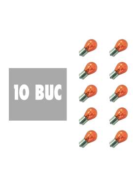 Bec auto Portocaliu PY21W- BAU15s 12V 21W - set de 10 - CARGUARD