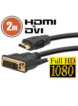 Cablu DVI-D / HDMI • 2 m cu conectoare placate cu aur