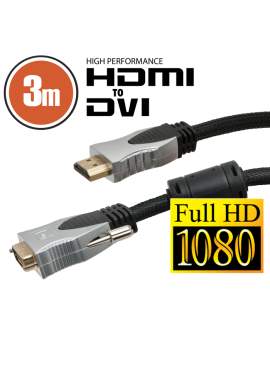 Cablu DVI-D / HDMI • 3 m Profesional cu conectoare placate cu aur