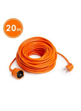 Cablu prelungitor de rețea tip oscilant – 20 m, 3 x 1,5 mm², portocaliu
