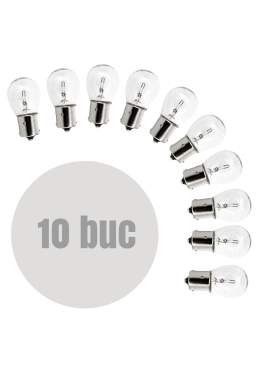 Bec auto P21W - BA15s 12V 21W -  set de 10 - CARGUARD