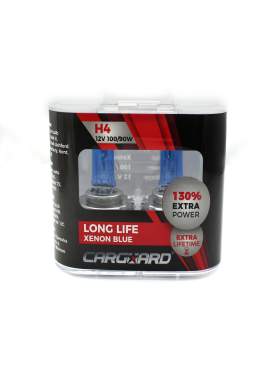 Set de 2 becuri Halogen H4, 100W +130% Intensitate - LONG LIFE - CARGUARD