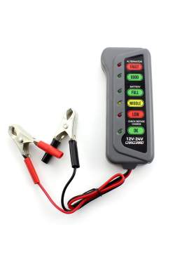 Tester pentru baterie și alternator / 12V – 24V / cu indicatori LED - CARGUARD