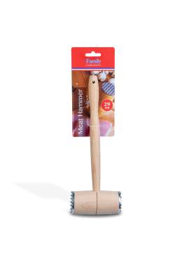 Ciocan de carne din lemn - cu inserție metalică - 29 cm
