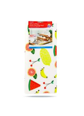 Covoraș de uscare vase din microfibră - 38 x 51 cm - model cu fructe tropicale