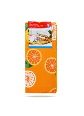 Covoraș de uscare vase din microfibră - 38 x 51 cm - model portocaliu