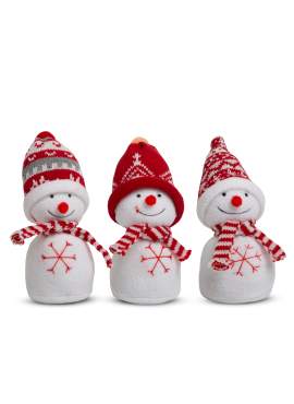 Decor de Crăciun - om de zăpadă - 20 cm - 3 tipuri