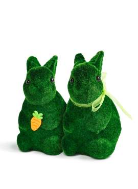 Decor de Paște - iepuraș - 2 tipuri - 15 cm - verde