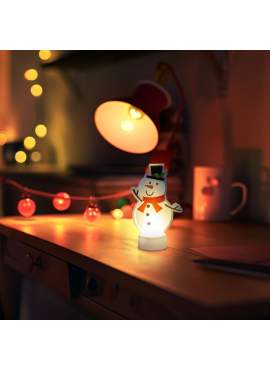 Decor LED - Alb cald - Om de zăpadă - cu baterii
