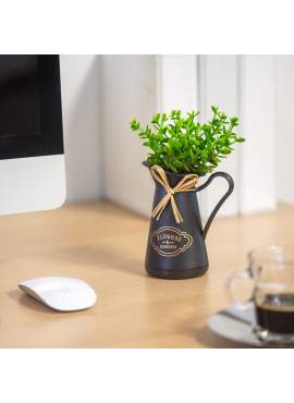 Decor plante artificiale - în ulcior - 11 x 18 cm - 2 tipuri