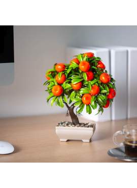 Decor plante artificiale - mandarin - 18 x 24 cm