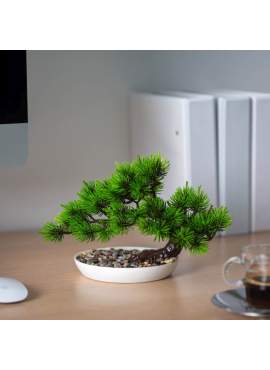 Decor plante artificiale - pin negru japonez - 25 x 18 cm