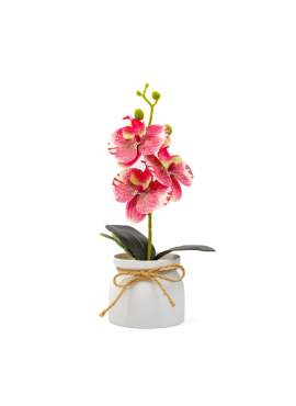 Decorațiune cu plantă artificială – Orhidee roz – 20 x 9 cm