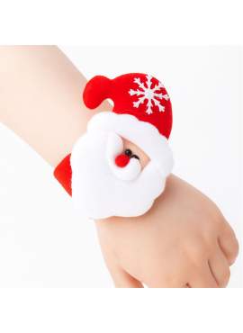 Decorațiune de Crăciun – brățară / accesoriu pentru coc – Moș Crăciun – 21 x 8 cm
