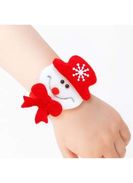Decorațiune de Crăciun – brățară / accesoriu pentru coc – om de zăpadă – 21 x 8 cm