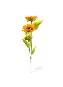 Decorațiune de toamnă – floare de floarea-soarelui, citrin, 3 flori, 90 cm
