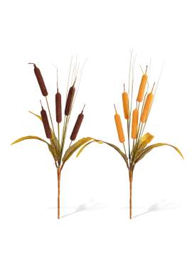 Decorațiune de toamnă – papură decorativă – 40 cm – 2 modele