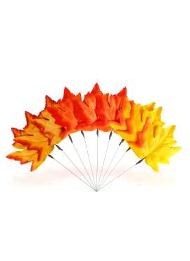 Decorațiune de toamnă – set frunze decorative – 28 cm – 9 bucăți / set