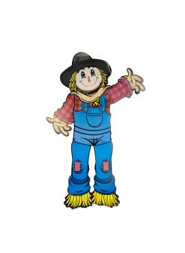 Decorațiune de toamnă – sperietoare cu membre mobile – din hârtie – 91,4 cm