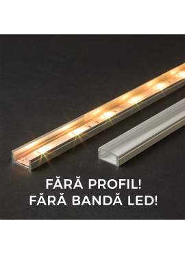 Ecran transparent pt. profil aluminiu LED - 1000 mm