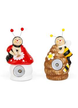 Figurine de animale solare - 2 tipuri - 1 LED alb - 8,5 x 8 x 15 cm