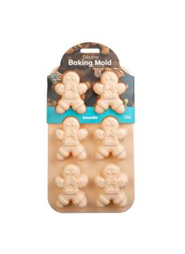Formă de copt din silicon - turtă dulce - 17,9 x 29,5 x 2,7 cm