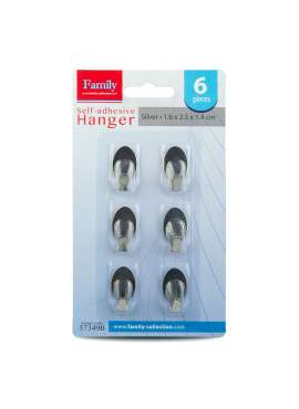 Gârlige autoadezive - oțel inoxidabil - 6 buc/pachet