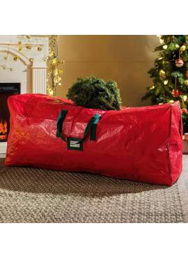 Geantă de depozitare pentru brad artificial – PVC țesut – roșie – 165 x 38 x 76 cm