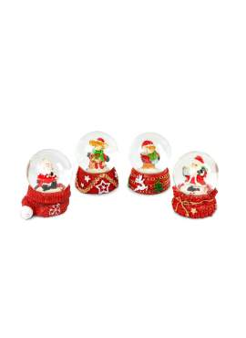 Glob de Crăciun cu zăpadă – 4 modele – Ø45 x 62 mm