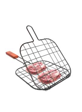 Grătar pentru carne - cu mâner din lemn