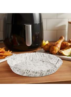 Hârtie de coacere pentru Air Fryer - Rotundă, 23 cm - 50 Bucăți/Pachet