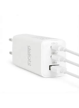 Încărcător Rapid Universal USB-A 20W și Type-C PD 45W - Alb