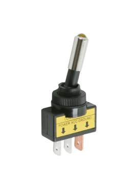 Intrerupatoare cu brat 1 circuit 20A-12VDC OFF-ON cu LED galben