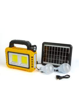 Lampă multifuncțională de mână cu panou solar, USB-C, 6 moduri de iluminare, 8 LED-uri, 3600 mAh